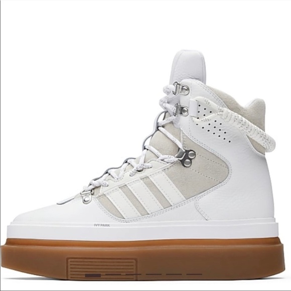Adidas Womens Ivy Park Super Sleek GX2782 White Lace Up Ankle Combat Boot S 6 - Picture 11 of 12